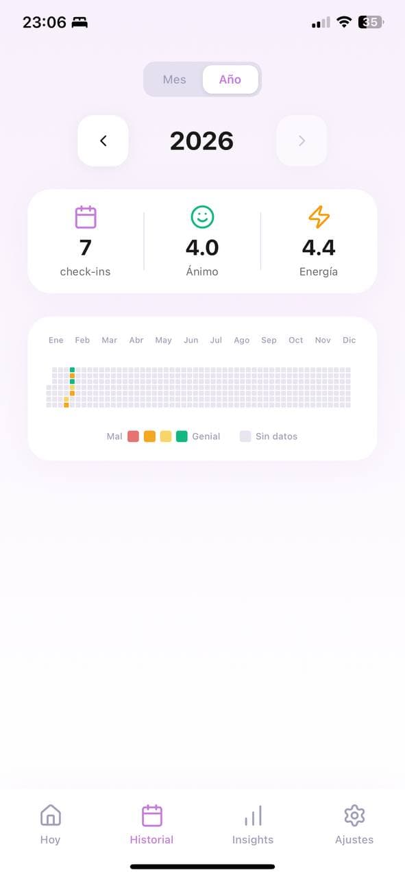 DailyPulse screenshot - Year in Pixels