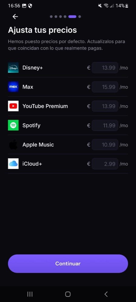 TrackSubs screenshot 1